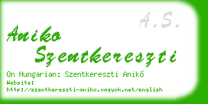 aniko szentkereszti business card